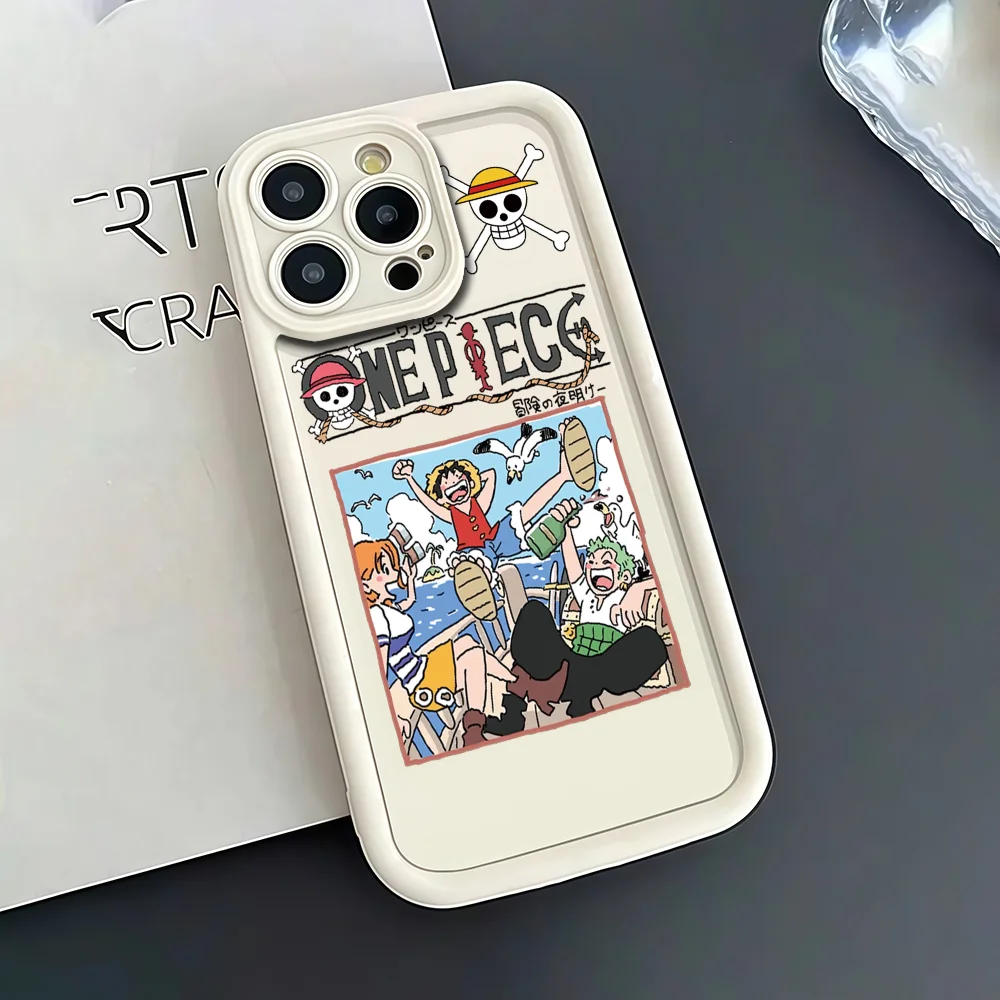 Japan Anime ONE P-PIECE Handyhülle für iPhone 12 11 13 14 15 16 17 Max Pro Plus Air Mini Sturzsichere Flexible Silikonhülle – Detail 8