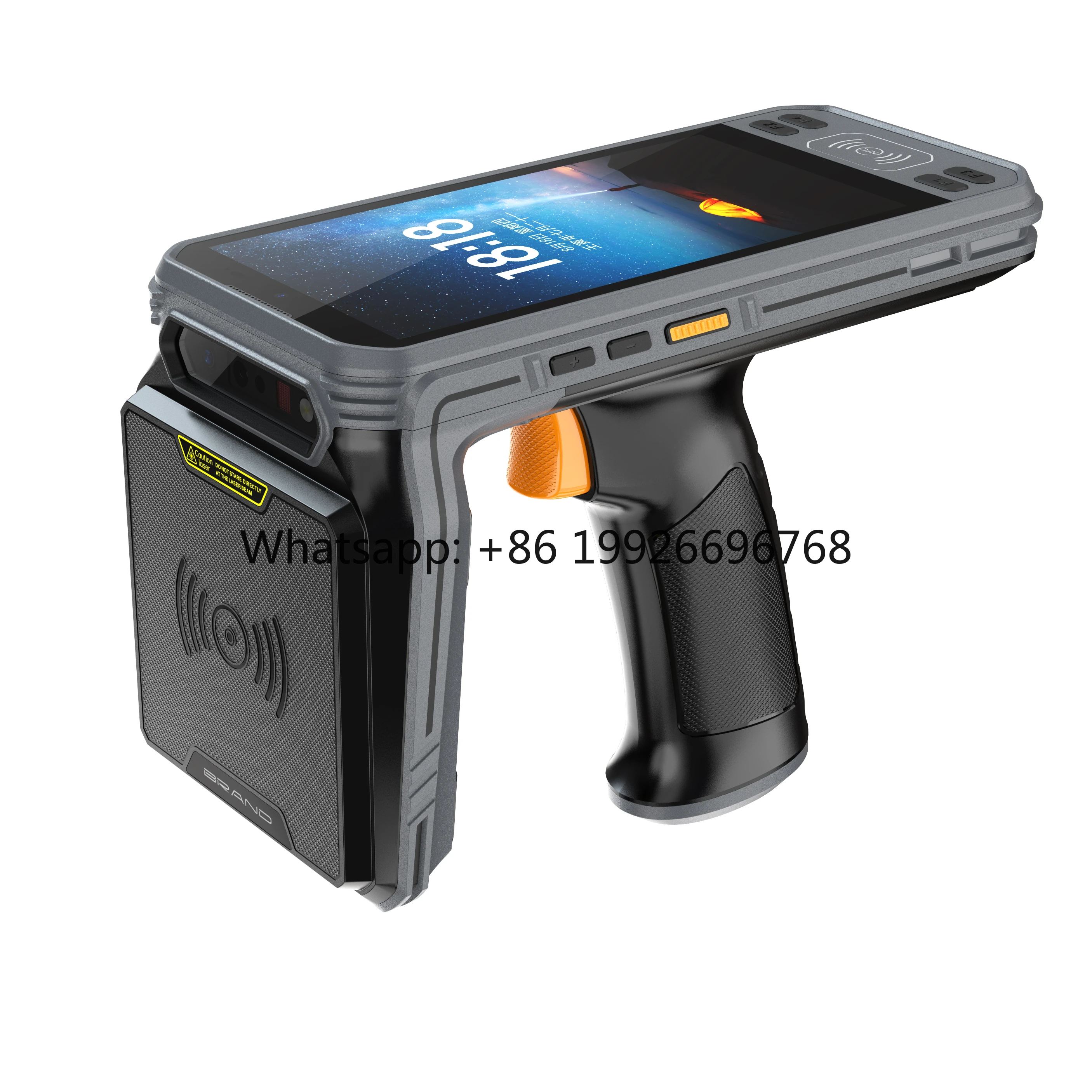 

Android 13 RFID Handheld PDA UHF Long Range 15m Direct Factory Rugged IP67 Waterproof Large Battery NFC WiFi6 4G LTE
