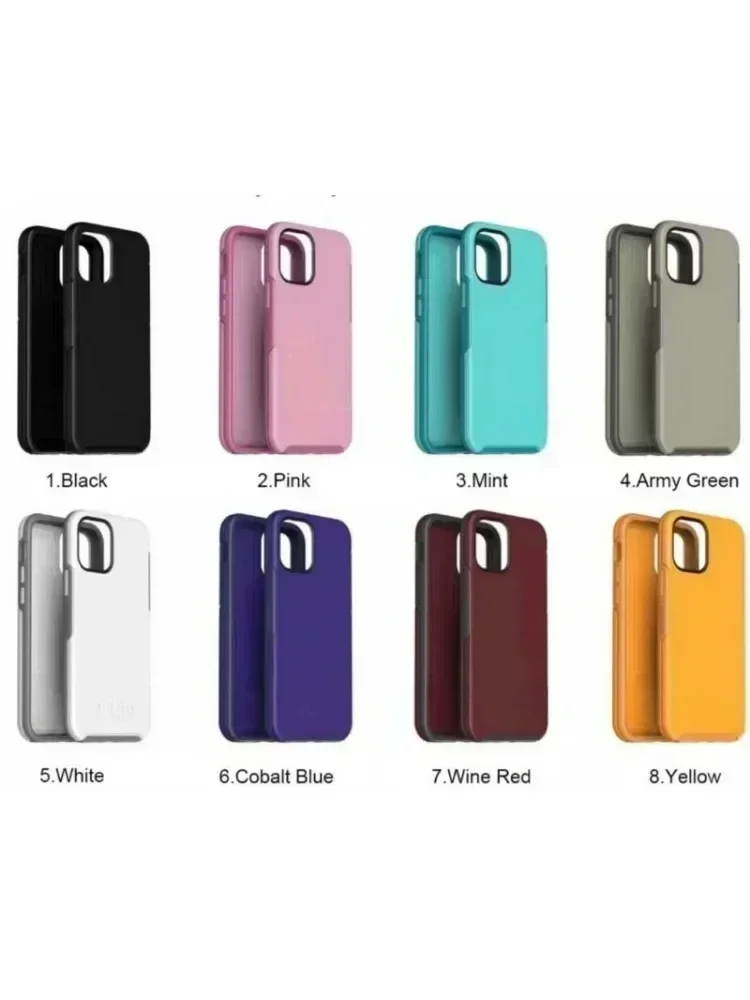 Symmetry OtterSeries Case box For Apple iPhone 15 pro max / 14 pro max 13 Pro Max iPhone 11 pro case double color phone case