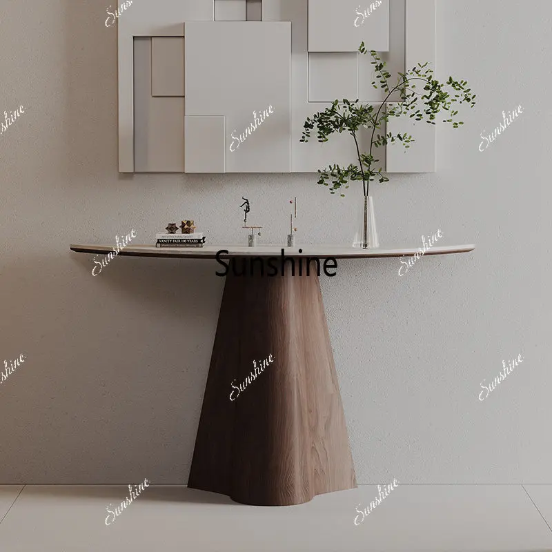 

Entrance desk design advanced retro entry living room aisle hotel against the wall