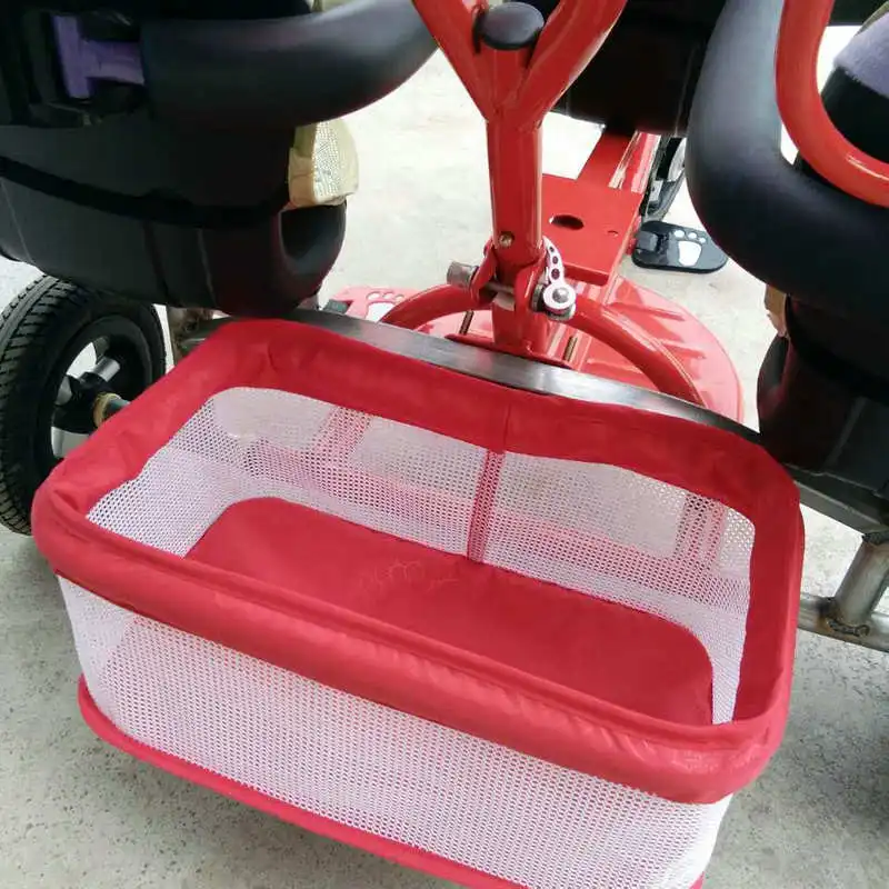 Triple baby stroller with umbrella, three baby tricycle, three seats baby carriage