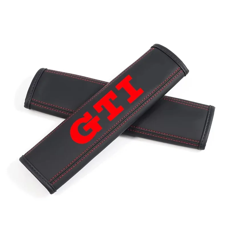 

2Pcs Leather Seat Belt Shoulder Cover Protection Pads for VW Volkswagen GTI R Rline Polo Golf Passat Tiguan Touareg Caddy Jetta