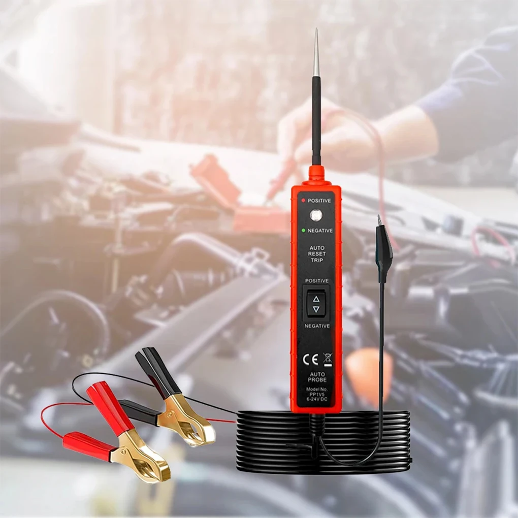 Car Test Pen Power-probe Automotive Electrical Tester With 16ft Test Cable Electrical Test Light