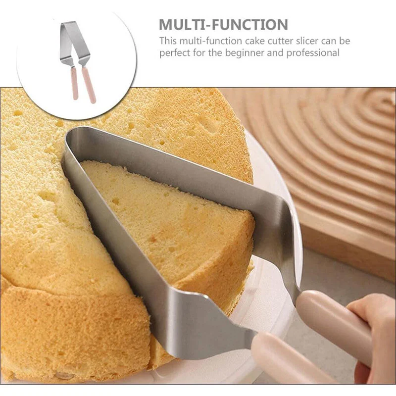 Cake Slicer Cutter Stainless Steel Cake Server Cake Pie Slicer Pastries Divider Desserts Lever For For Cakes Pie Desserts