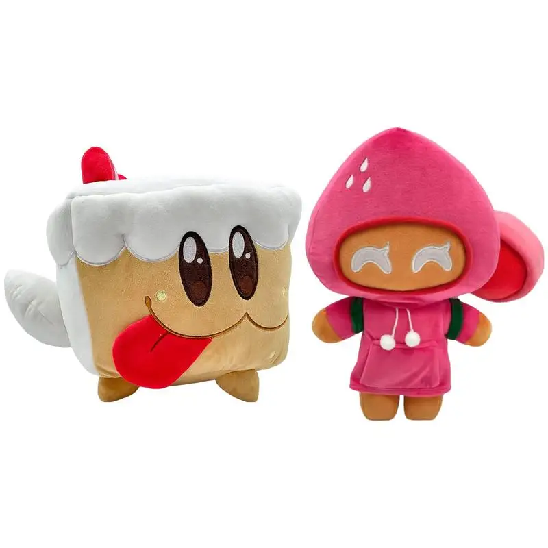 Cake Hound Strawberry Girl Plush Toys for kids Cookie Run Kingdom Plush Toy Biscuits Cake Dog Strawberry Girl Stuffed Dolls