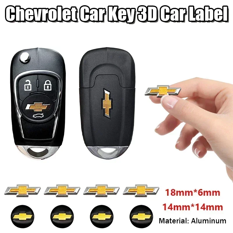 Adesivos para chave remota de carro, 14/18mm, emblema, acessórios de carro para chevrolet captiva colorado cruze faísca malibu, acessórios de carro