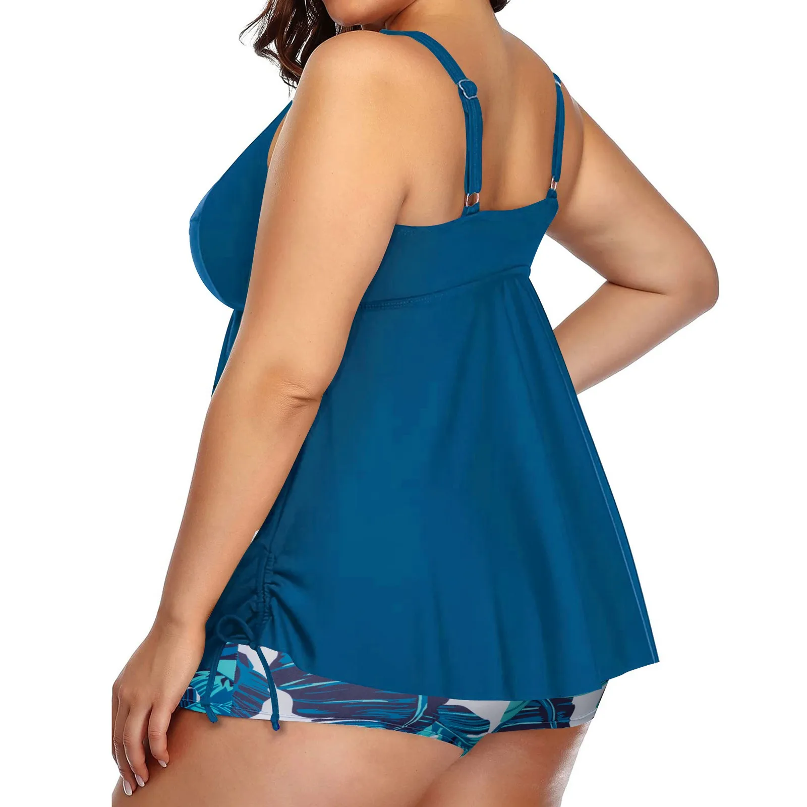 2023 Swimsuit Push Up Loose Conservative Tankini Summer New Plus Size Bathing Suit Beach Holiday Sports Women Swimwear S-6XL