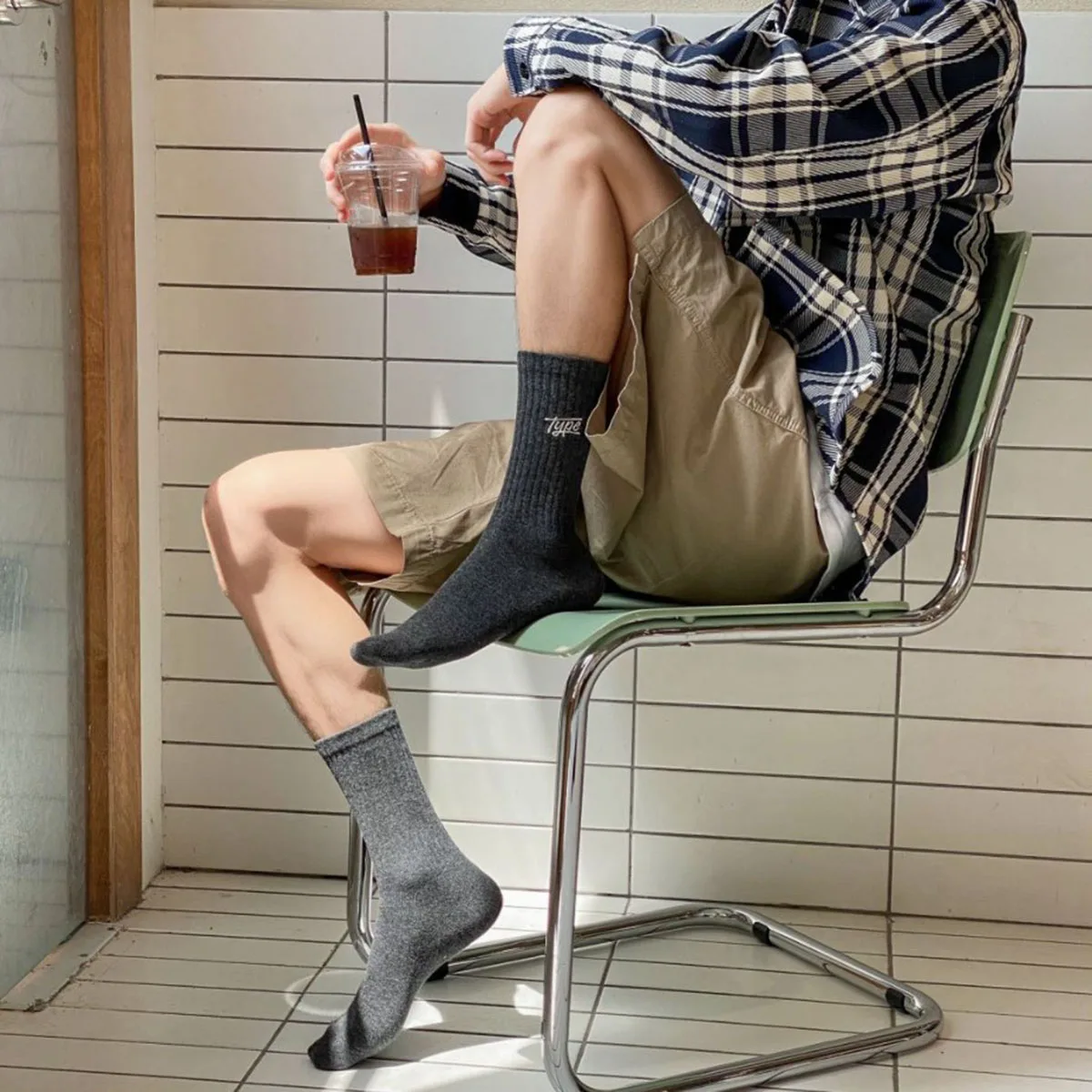 10 paia di calzini a tubo medio da uomo con lettera Z Moda Casual Sport Morbidi e confortevoli adatti per l'uso quotidiano