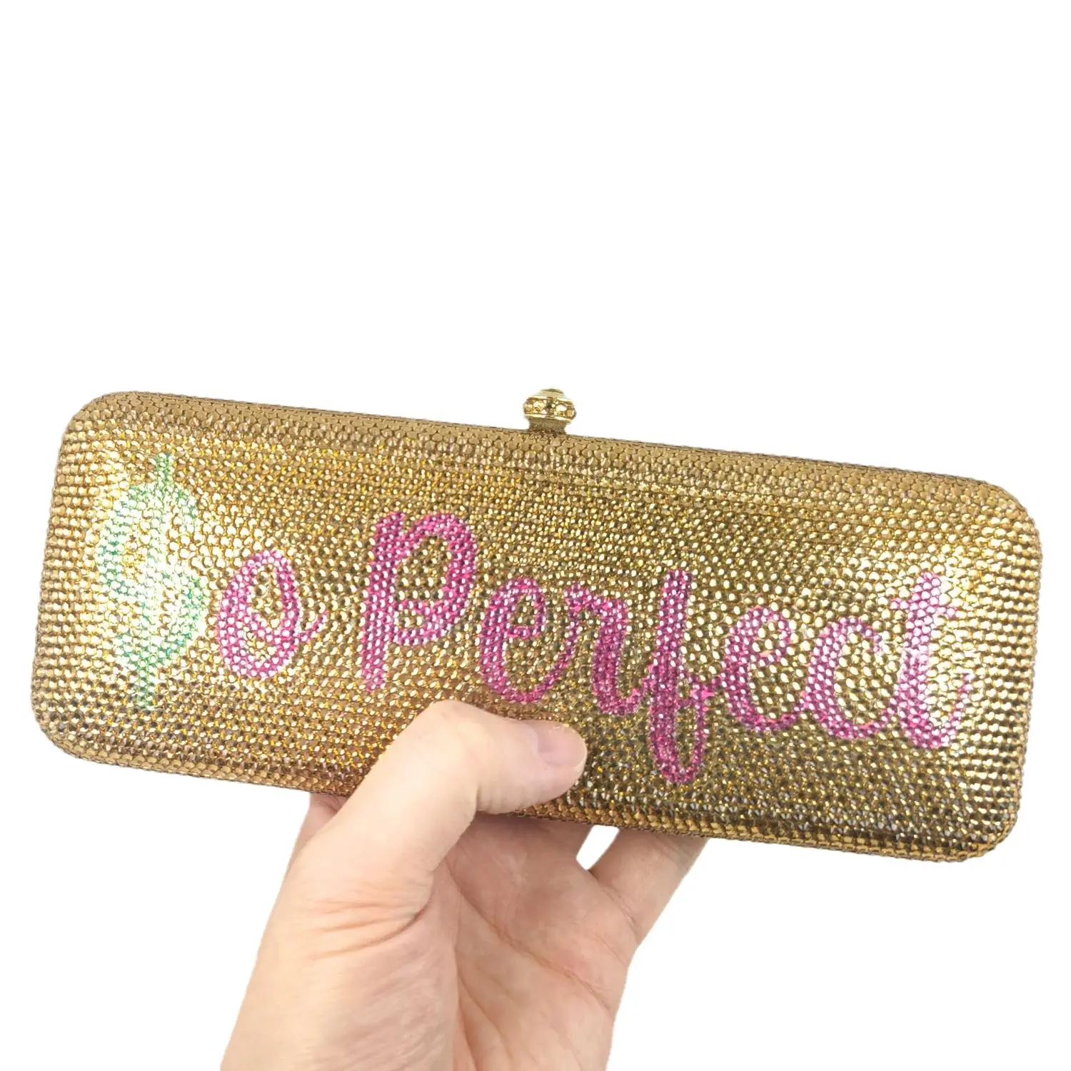 Boutique De FGG $o Perfect Women Crystal Clutch Bags Party Dinner Rhinestone Evening Handbags Ladies Fashion Minaudiere Purse