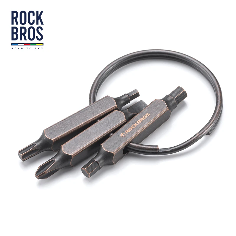 

ROCKBROS ROAD TO SKY Repair Tool Aluminum Alloy Keyring Tools Bike Multifunction Repairing Tool Portable Cycling Tool Accessory