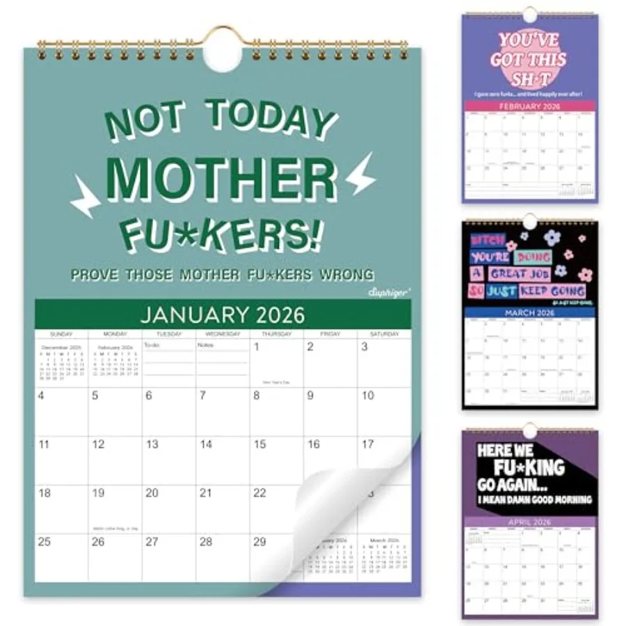 

2026 Calendar - Fy Calendar 11.5" x 8.5" JAN 2026 - DEC 2026 2026 Wall Calendar with Twin-Wire Binding + Hanging Hook + Thick P