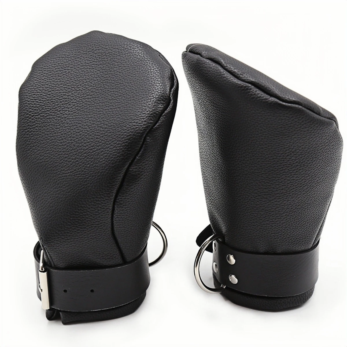 Black PU Leather Dog Paw Gloves Funny Cosplay Costume Mysterious Prop for Stage Performance Halloween Party