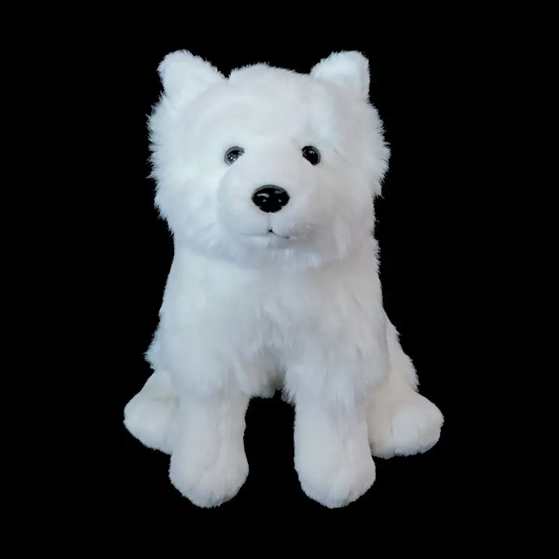 

Simulated Samoyed Dog Plush Toys Cute Samoyed Dogs Little White Dog Doll Lifelike Animals Stuffed Doll Kawaii Toy Gift