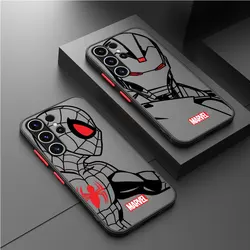 Custodia antiurto per Samsung Galaxy S22 S9 S20 FE S23 Ultra Nota 20 S23 FE S21 S24 Plus S10 Plus Marvel Spiderman Ironman Cover