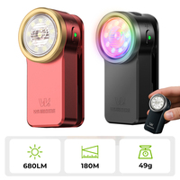Wurkkos HD03 680LM Mini Clip Light USB C Rechargeable Pocket Flashlight Spotlight/Floodlight Portable EDC RGB Torch with Magnet
