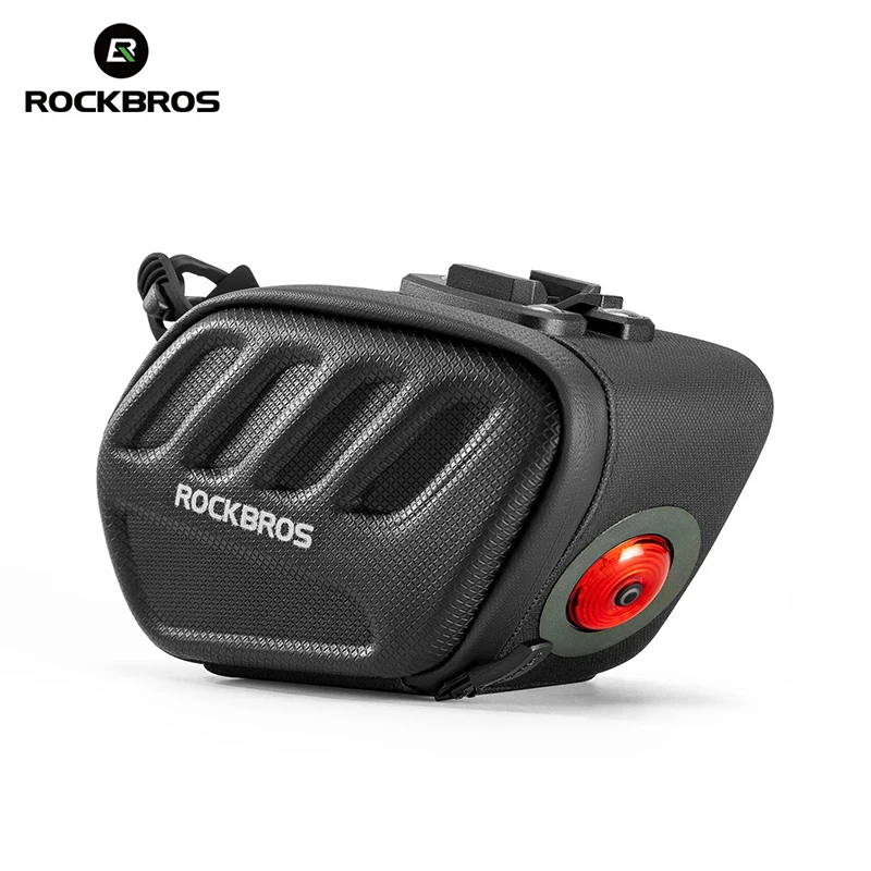 

ROCKBROS Жесткая велосипедная сумка с сумкой для задних фонарей Сумка для хвоста Седельная сумка Портативное хранилище MTB Дорожный велосипед Аксессуары для велоспорта