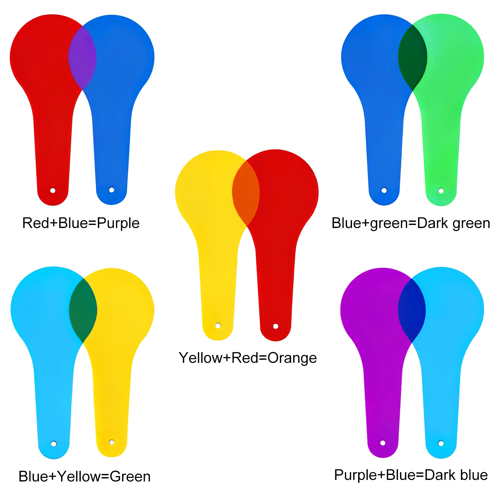 6pcs เด็กสีการเรียนรู้ BOARD Light ตาราง Montessori การศึกษาภาพวาดเกมพลาสติกวาดความรู้ความเข้าใจของเล่นสี Paddles