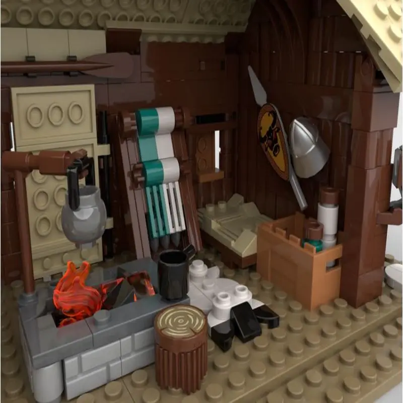 MOC-102557Viking Haus Modell 640 Pellet Baustein Spielzeug DIY Montage Spielzeug Geschenk