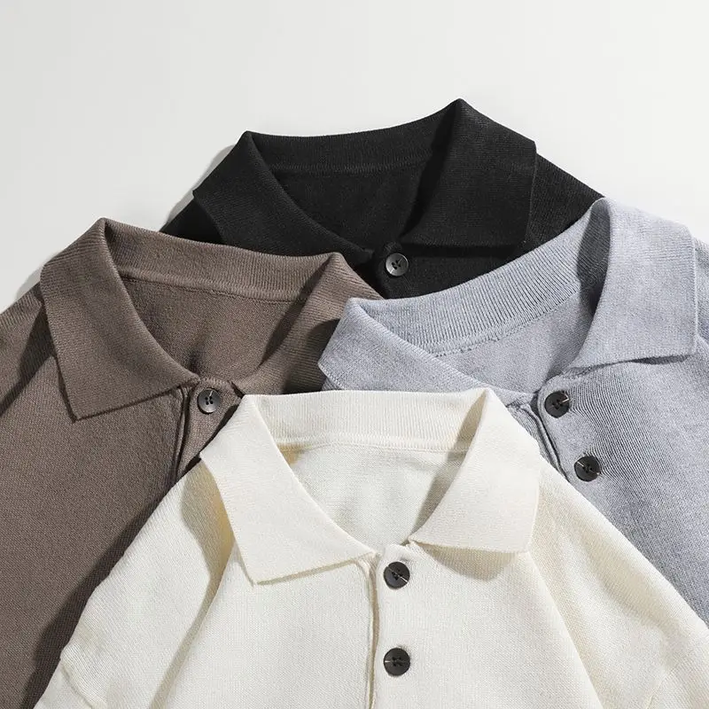 

Свободный крой Ne трикотаж, мужской однотонный зимний модный повседневный гонконгский уличный бренд, мягкое полиэфирное волокно