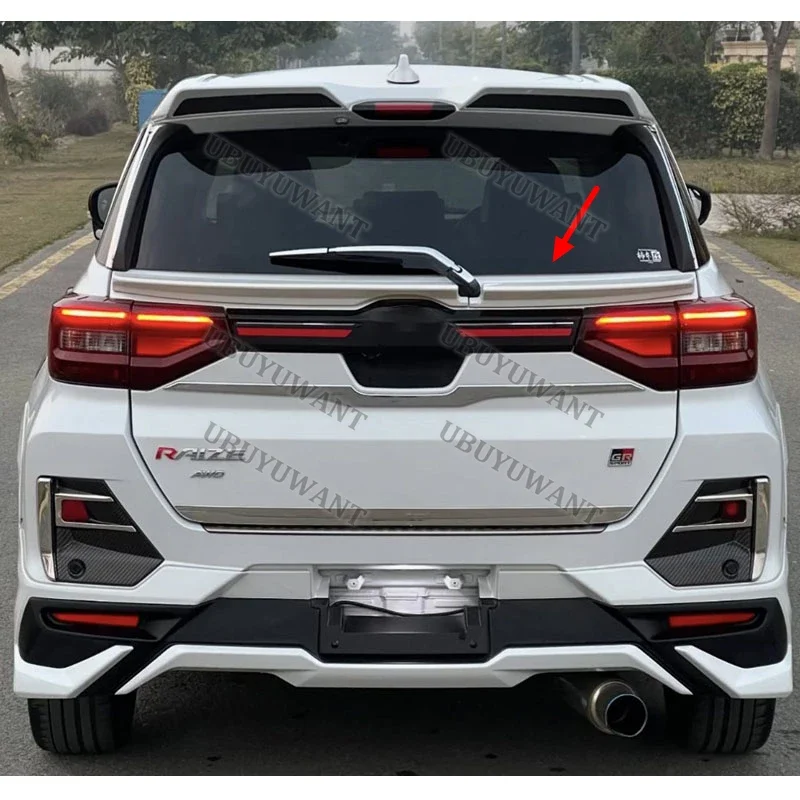 2020 2021 Para Perodua Ativa y Toyota Raize Alerón Trasero Central para Tapa de Maletero, Estilo Racing, Extensión de Alerón Trasero Exterior