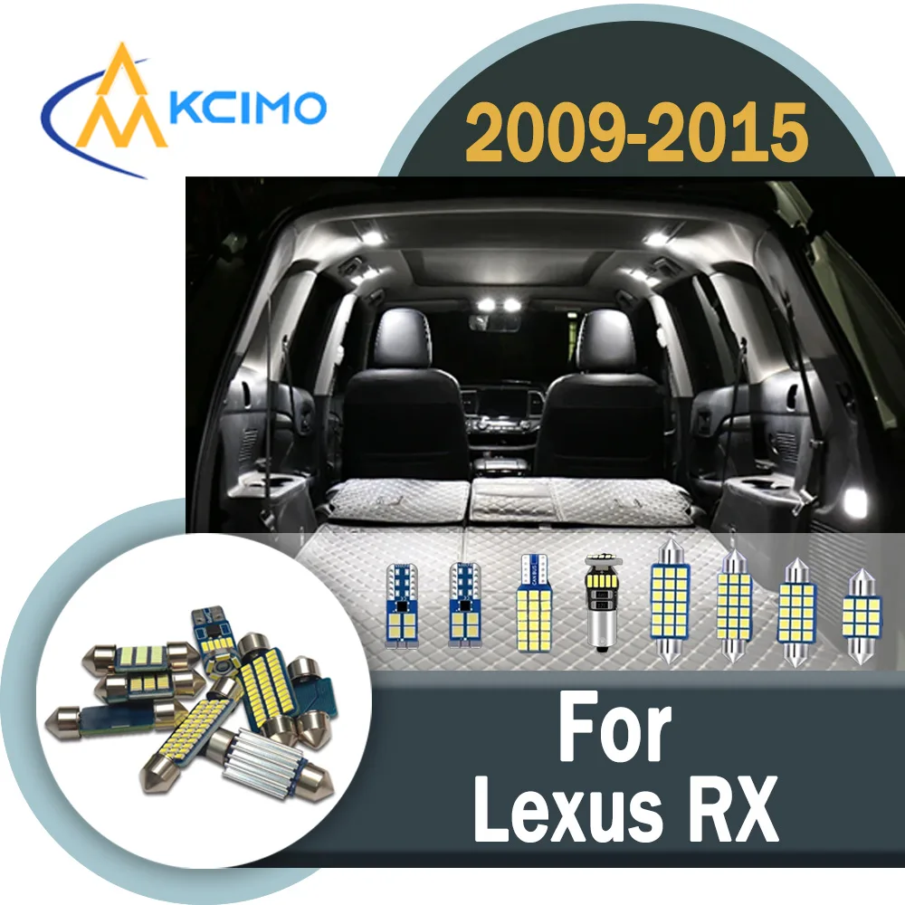 

LED Interior Door Dome Map Light Set CANBUS Error-Free Durable For Lexus RX RX350 RX270 RX450h 2009-2015 Auto Bulbs Kit
