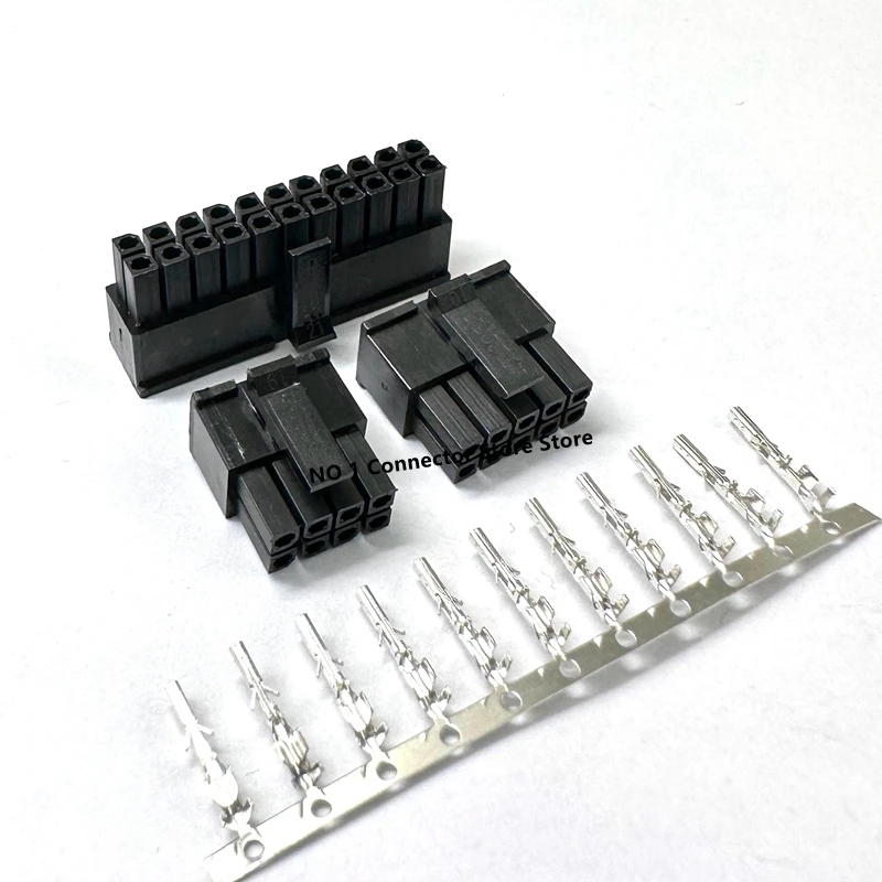 10PCS MX3.0 3.0mm Pitch Micro-Fit 3.0 Connector Housing 2*1/2/3/4/5/6/7/8/9/10/11/12Pin Mini 5557 Male Shell 43025