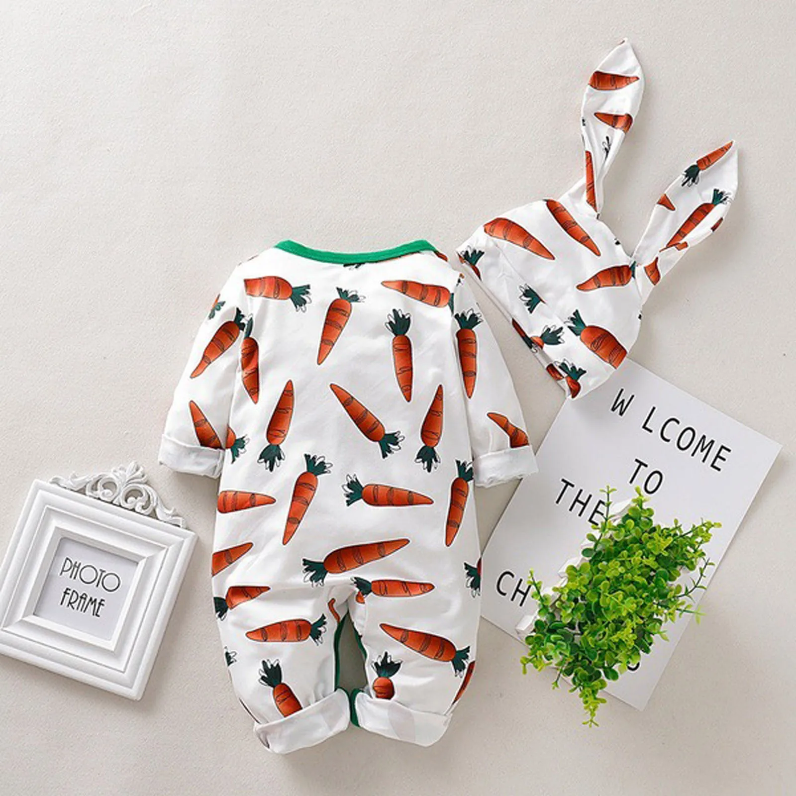 Baby Short Sleeve Cartoon Rabbit Printed Fart Clothes + Headband Suit Children\'S Clothing комплекты для маленьких мальчиков