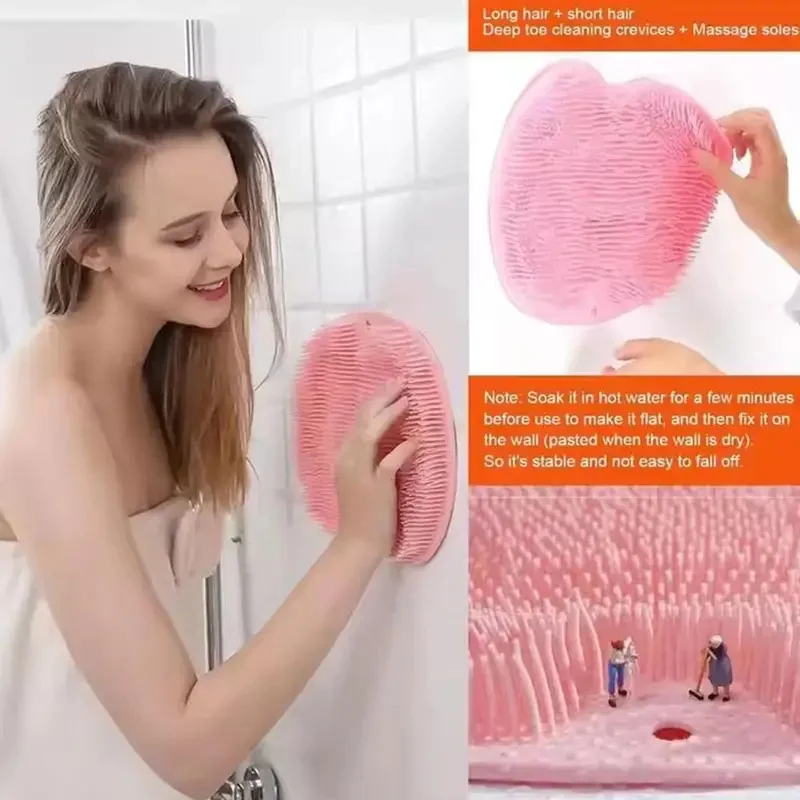 1-4Pcs Foot Rubbing Back Rubbing Artifact Bathroom Massage Bath To Remove Dead Skin Feet Dirt Wash Silicone Bathtub Non-Slip