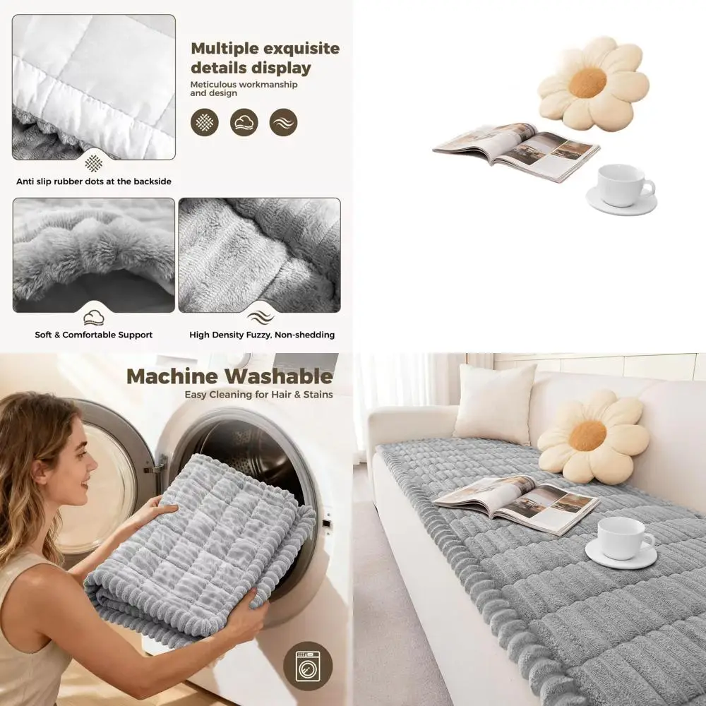 

Моющийся чехол для дивана, приятный для домашних животных, нескользящая защита для дивана для собак (70x210 см)