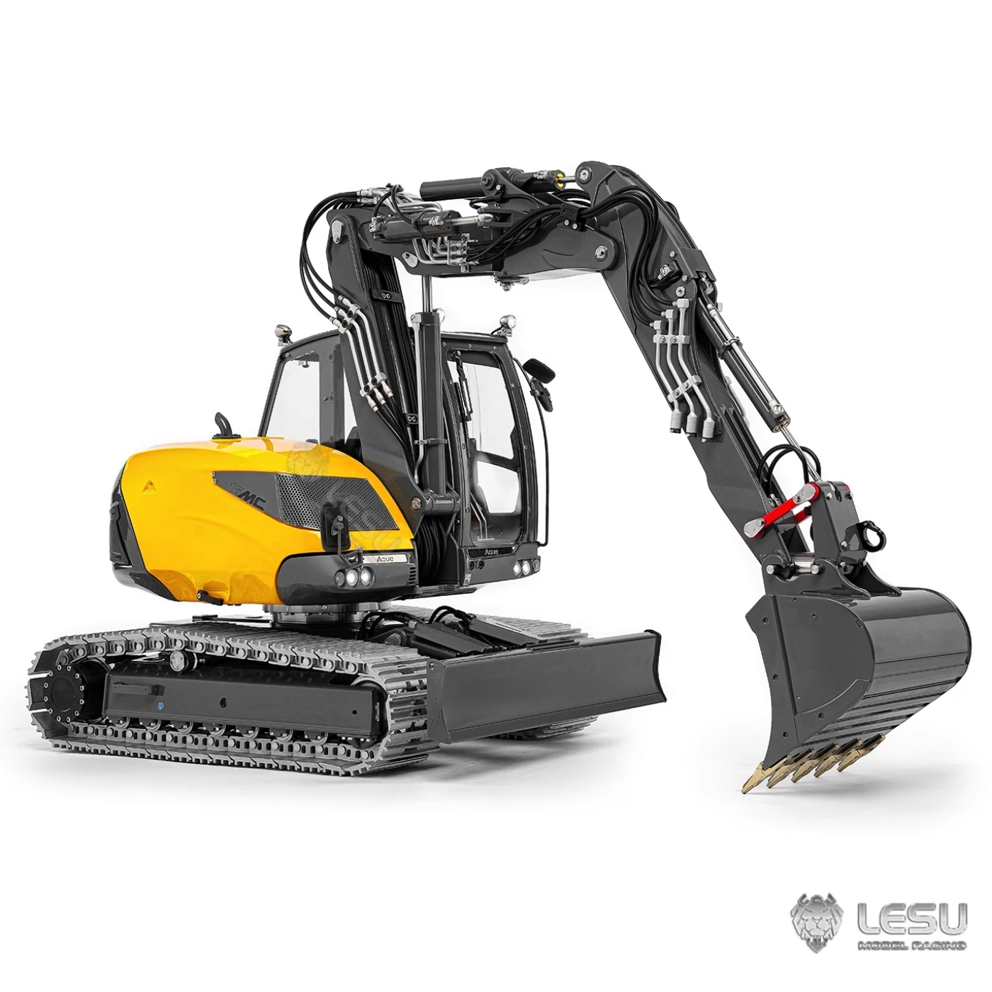 Aoue 15MC Tracked Excavator 1/14 LESU RC Excavator 4+5 Valve Hydraulic RC Excavator Construction Machinery Metal Model Toy