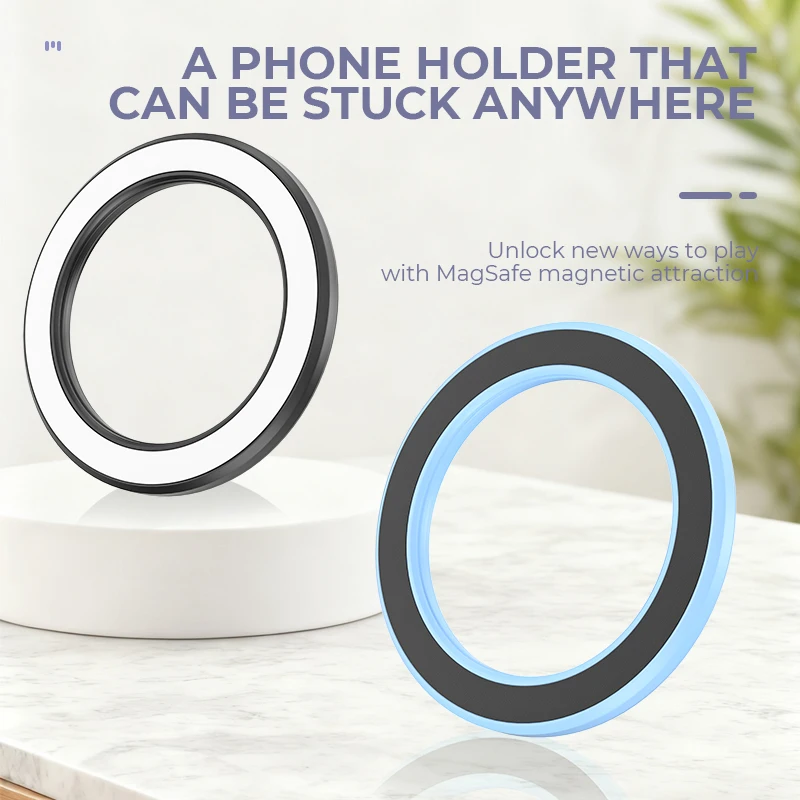 Magsafe Magnetic Suction Ring Mobile Phone Wall Mounted Magnetic Strip Wall Sticker Kitchen Bathroom Watching Video Holder
