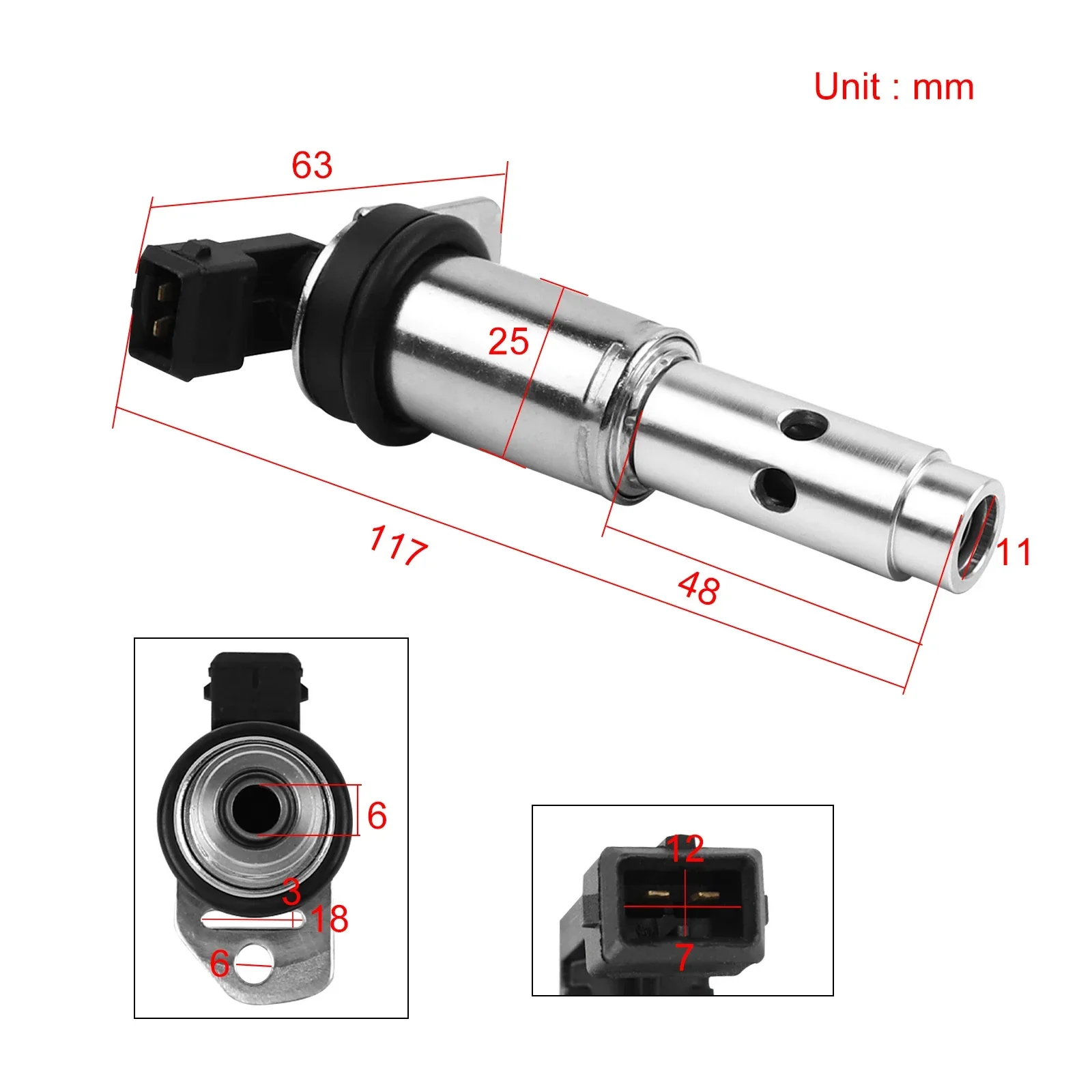 Engine Variable Timing Control Valve Solenoid VVT 11367585425 for BMW N51 N52 N54 128i 328i 323i 325i 330i 530i 335i E60 E61 E70