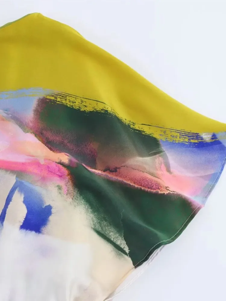 빈티지 플라워 프린트 드레스 여성 2025 뉴 여름 우아한 세련된 비대칭 오-넥 롱 드레스 휴가 보헤미안 Bodycon 미디 드레스