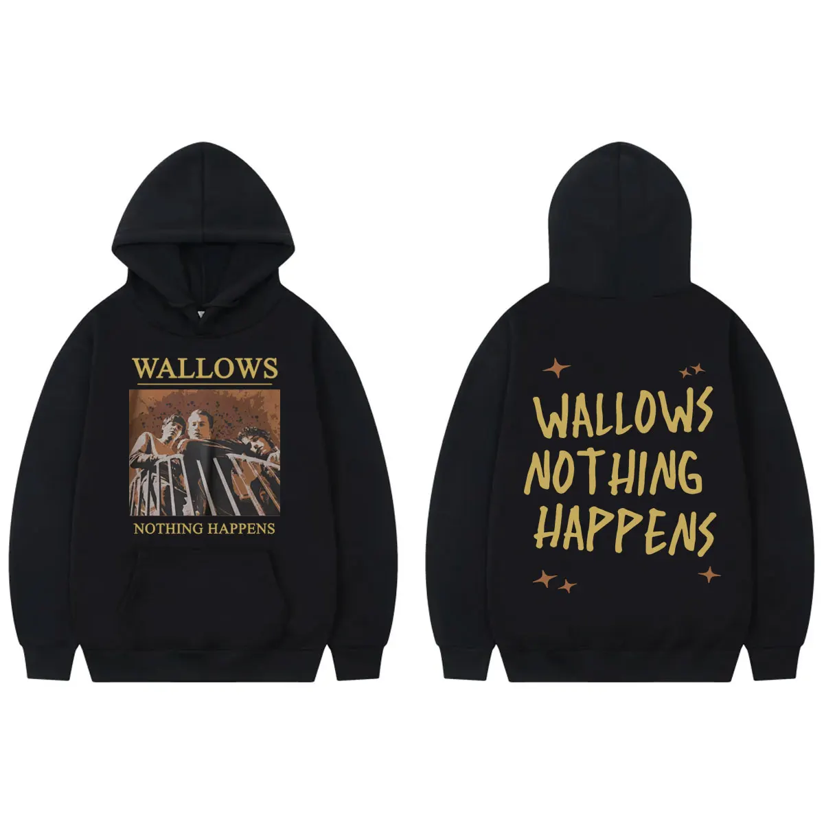 

Wallows Bands Graphic Hoodie Harajuku Rock Hip Hop Oversized Clothing Pullovers Men's Women's Fashion Vintage Hooded Sweatshirts