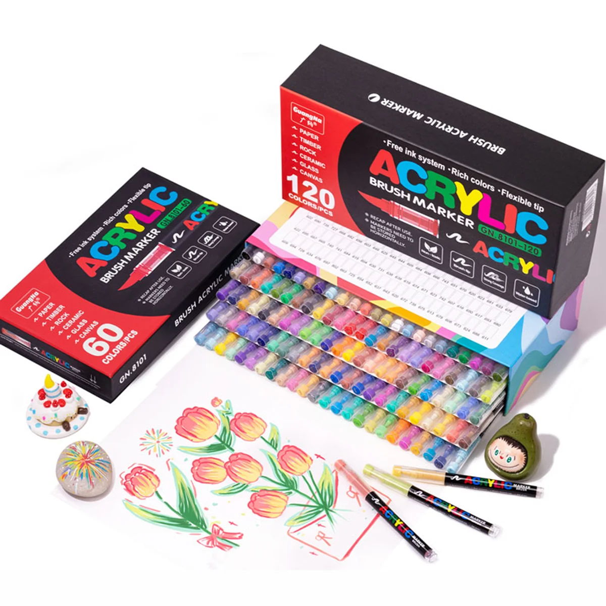 12-240 Color/box Professional Artist Marker Set - Soft-tip Drawing ...