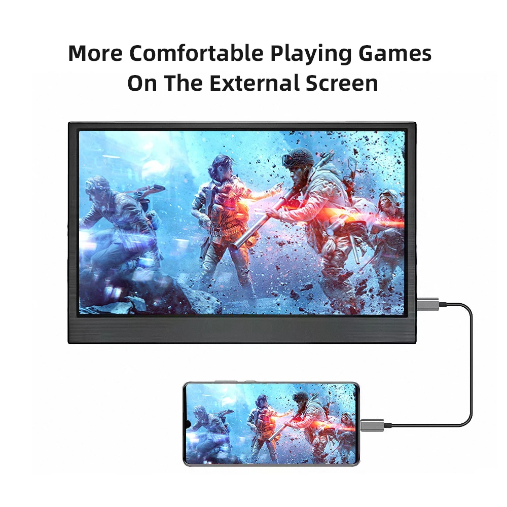 حار بيع 13.3 بوصة 1920x1080 IPS FHD شاشة LCD مع HDMI USB المدخلات رقيقة الألعاب المحمولة مراقب