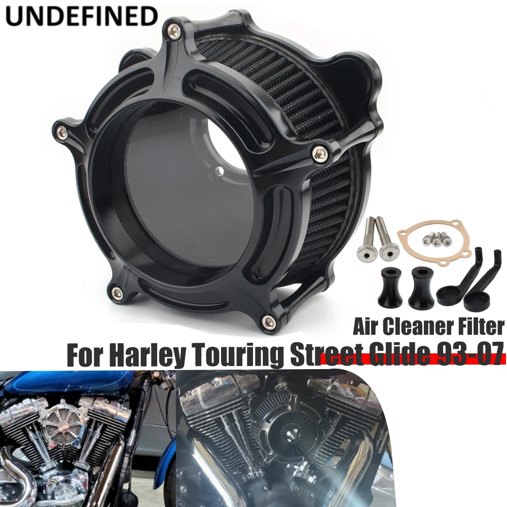 For Harley Twin Cam EVO Dyna FXR Softail 93-2015 Touring Road King Electra Glide 93-07 Air Cleaner Intake Filter System Kit