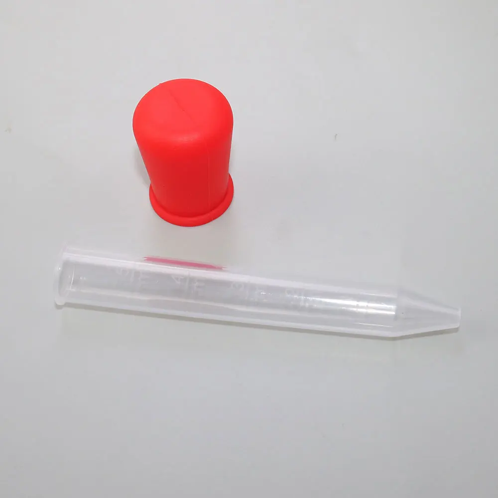 JCD 5ml Small Silicone Plastic Pipette Dropper Feeding Medicine Liquid Eye Ear Pipette Dropper School Lab Experiment Supplies