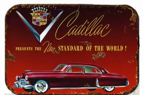 1952 Cadillac Car Classic Retro Look 12 x18 Vintage Advertising tin sign