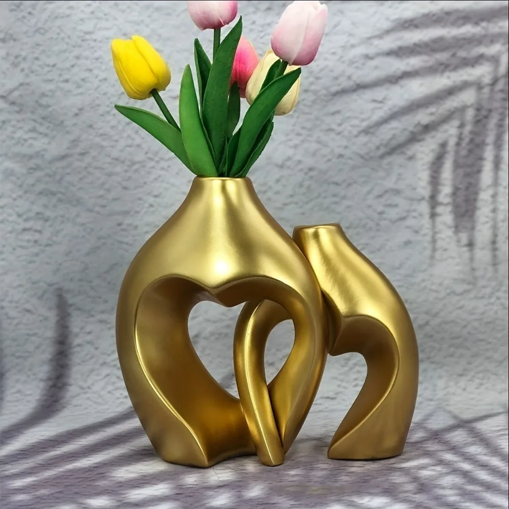 Resin Vase Figurines Combination Ins Style Creative Simple Senior Sense Home Decoration Decoration Wholesale Flower Ware