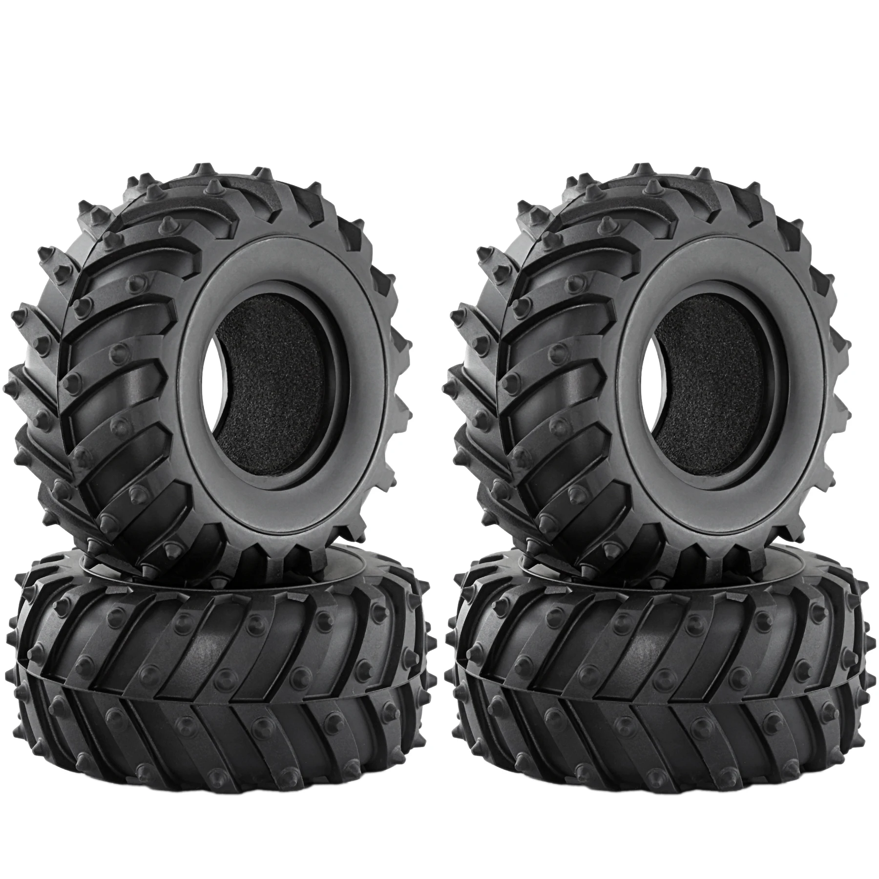 2.2 RC Crawler Tires 1/10 All Terrain Pointed Nail Tyres For 1:10 Rock Mud Crawler Car Traxxas TRX4 Axial SCX10 II RC4WD Wraith