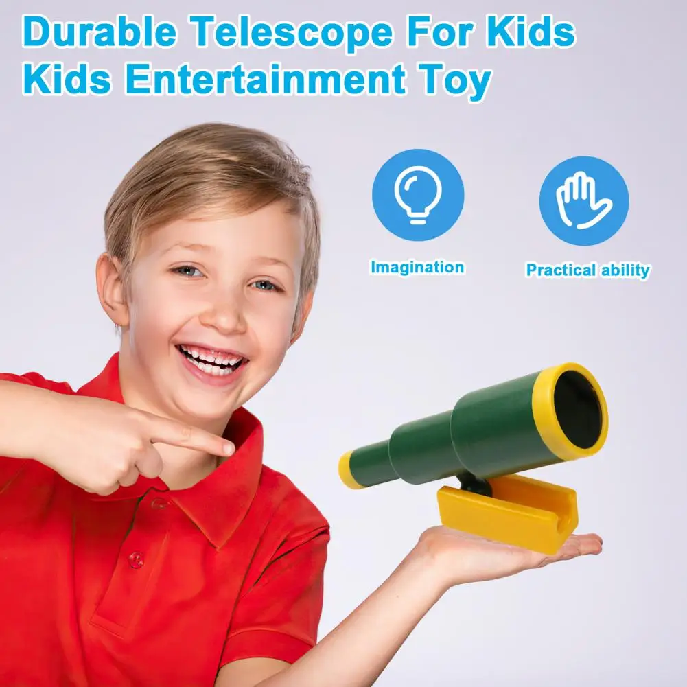 Children Telescope with Fixing Bracket Handheld Monocular Telescope Toy for Outdoor Playground Backyard Treehouse