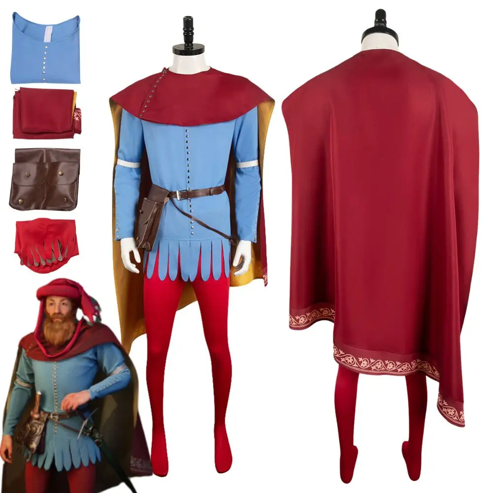 Cosplay de castelo e senhores para homens, roupões e calças, traje de carnaval de Halloween, fantasia medieval, disfarce para homens