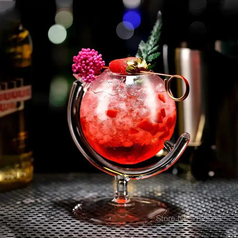 Globus Form Cocktail Tasse Bar Party DIY Mix Wein Glas Glaswaren Restaurant Molekulare Gastronomie Container Trinken Smoothie Becher