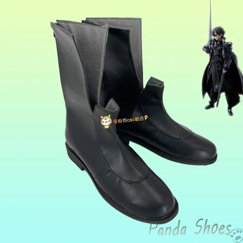 

Kirito Sword Art Online Cosplay Shoes Anime SAO Long Cos Boots Comic Kirito Cosplay Costume Prop Shoes for Halloween Party
