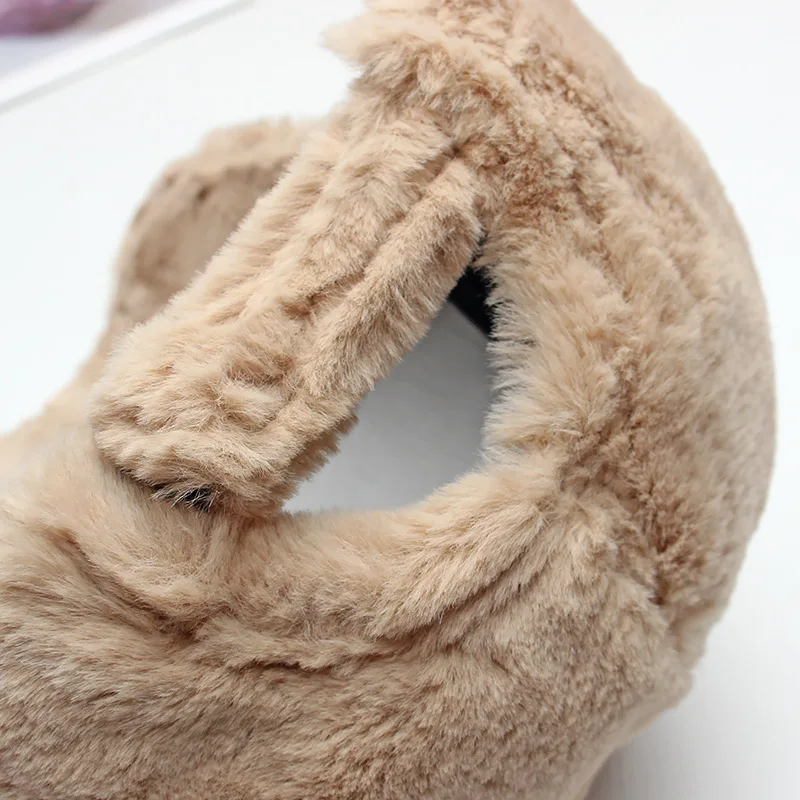 หมวกเบสบอลผ้าพลัฌสำหรับผู้หญิง หมวกฤดูหนาวบุขนเทียมหนานุ่ม อุ่นสบาย สไตล์ลำลอง หมวกแบบ Snapback สำหรับผู้หญิง สีพื้น กันลม ปรับขนาดได้