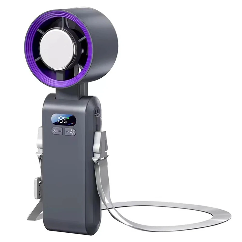 

Вентилятор для охлаждения льда Складной вентилятор для внутреннего и наружного использования Компактный перезаряжаемый охлаждающий вентилятор Вентилятор охлаждения Аккумулятор 3600 мАч