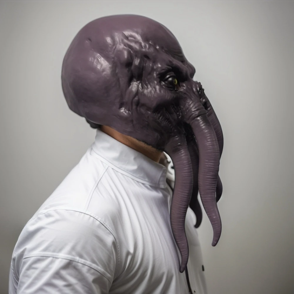 Baldur's 3 Lllithid Mind Flayer Mask Cosplay Octopus Monster Costume Halloween Props