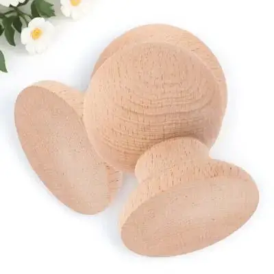 

2Pcs Solid Wood Furniture Pillars Unfinished Ball Finials for Crafts Decorative Elegant Design Versatile Use Storage