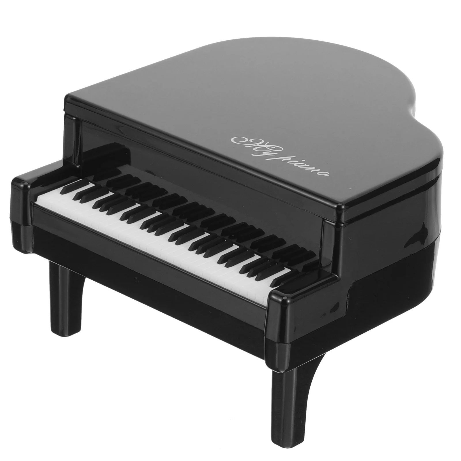 وعاء تخزين أموال بلاستيكي على شكل بيانو لحاوية العملات المعدنية لسطح المكتب وحرف البيانو الصغيرة والتوفير لديكور المنزل #4